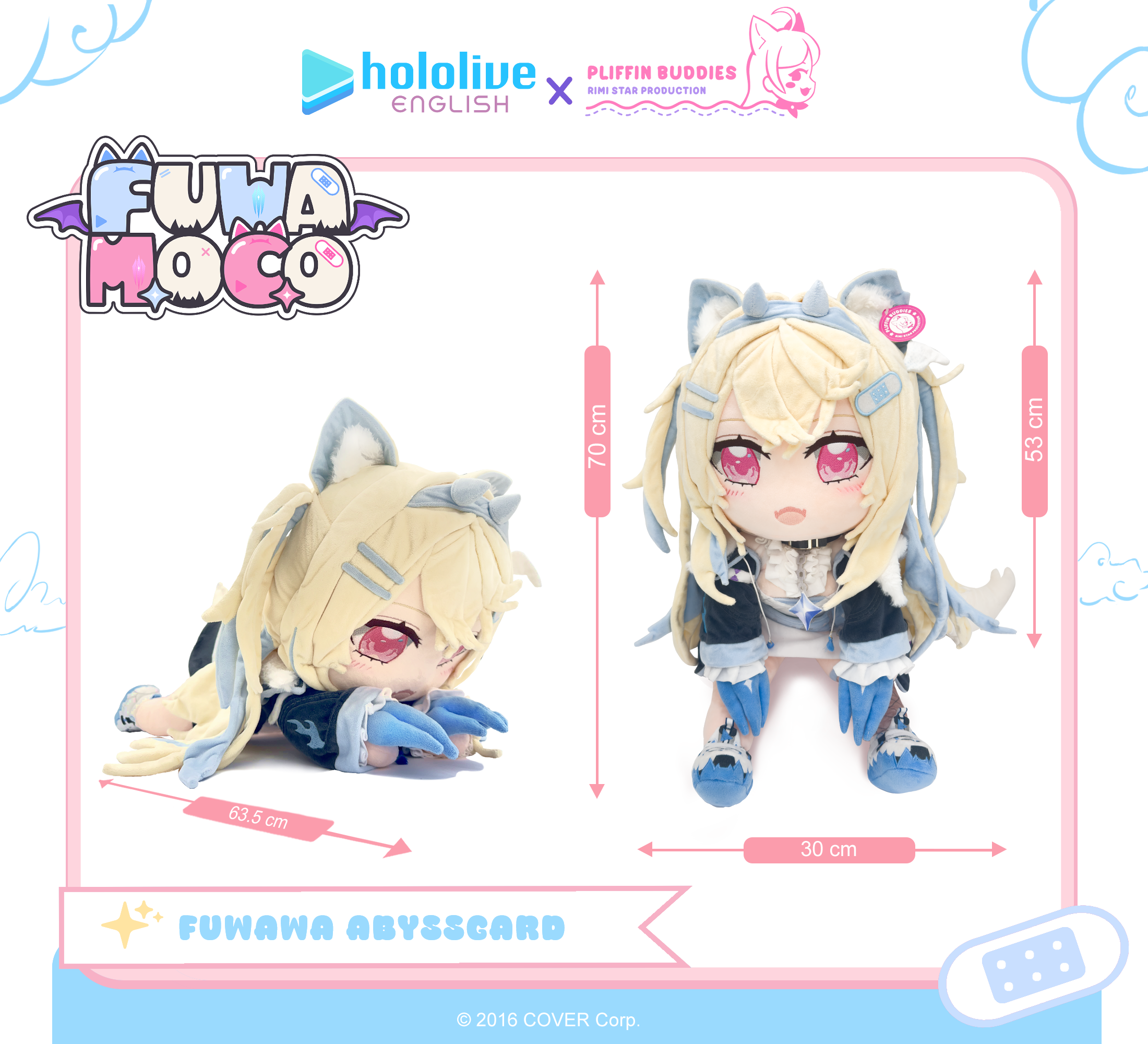 Fuwawa Abyssgard Pliffin Buddies Plush L Size hololive English