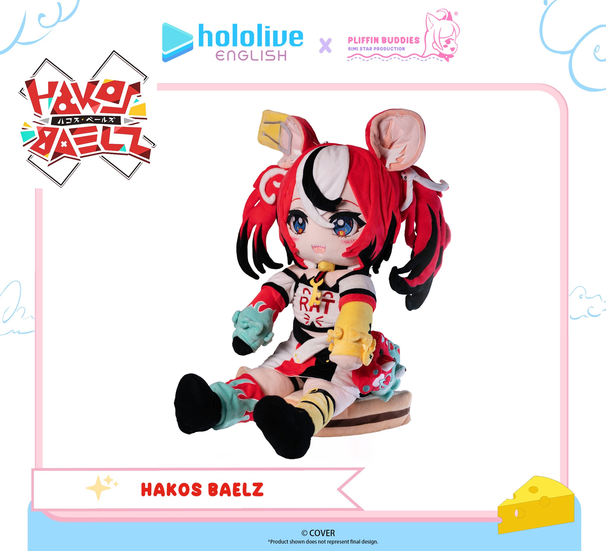 g's hako様 Hakos Baelz Pliffin Buddies Plush L Size hololive English – Rimi